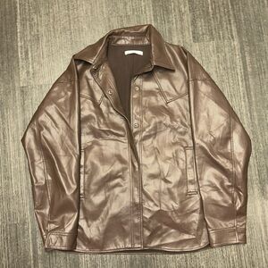 Oak and fort brown leather jacket